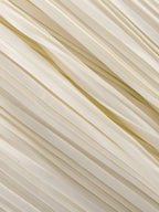 Beige 2-teiliges Plissee-Ensemble aus leichtem Baumwollmix, ideal für Alltag und Freizeit, mit entspannter Passform.