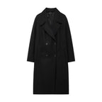 Eleganter oversized Wintermantel für Damen aus warmem Wollmix mit offenen Front und praktischen Taschen.