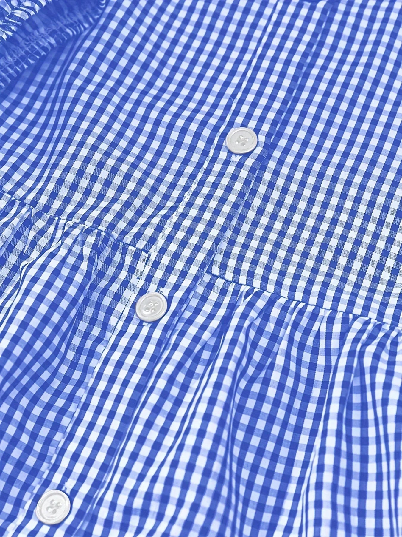 Mini robe à rayures en coton, avec boutons et col, manches 3/4, idéale pour le printemps et l'été.