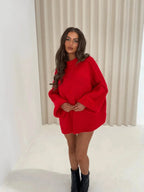 Bequemer, lässiger Damenpulli aus hochwertiger Baumwolle mit Rollkragen und weitem Schnitt in sanften Farben.