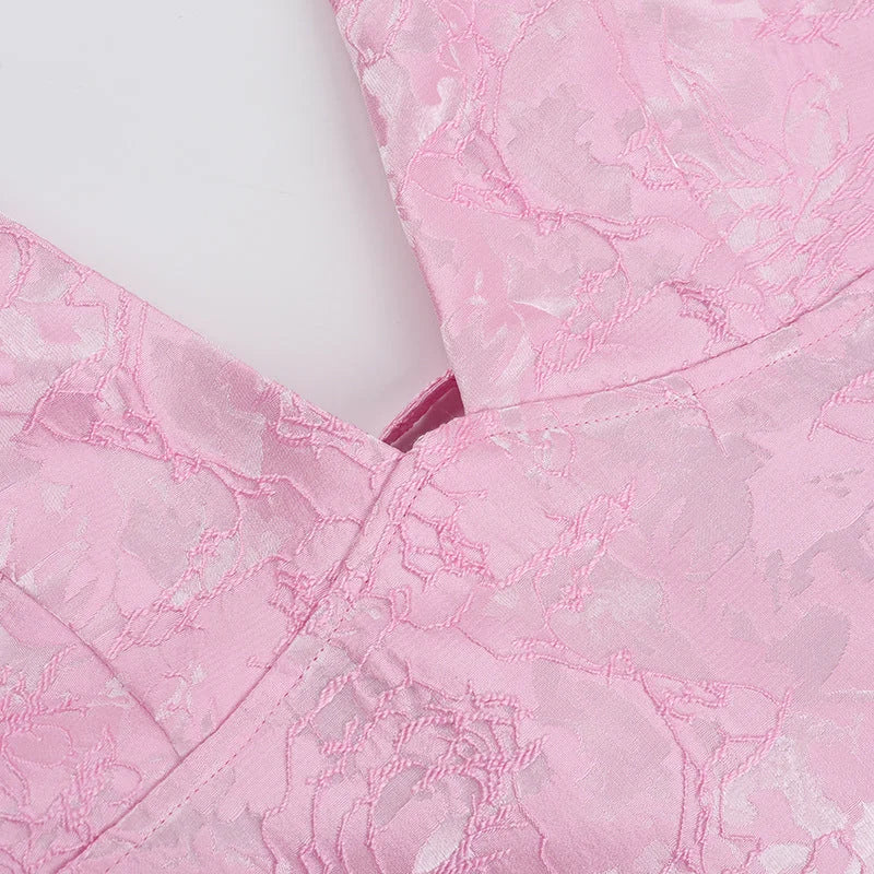 Women's pink strappy Mini dress – LE LABEL DE PARIS